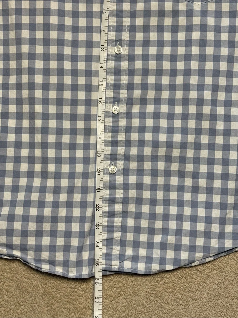 J. Crew men’s large slim fit button down shirt in gingham